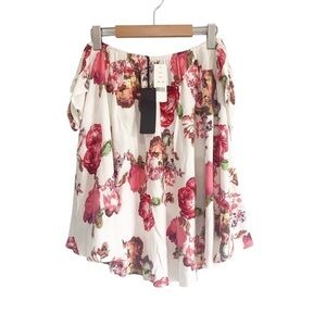 Nwt Bebe Floral Off Shoulder Top Size S